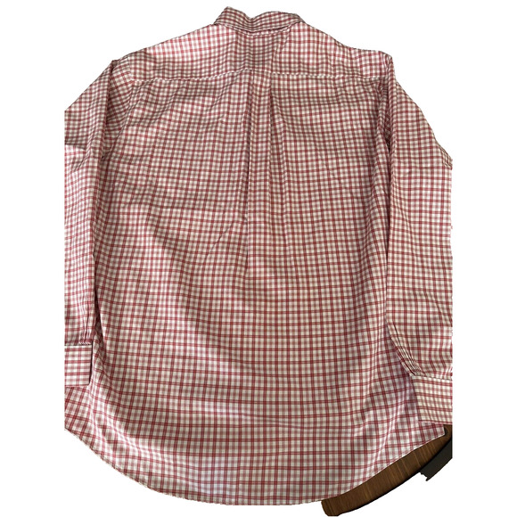 Brooks Brothers 346 Men Size LR Red White Check Regular Fit Long Sleeve Shirt - Picture 11 of 11